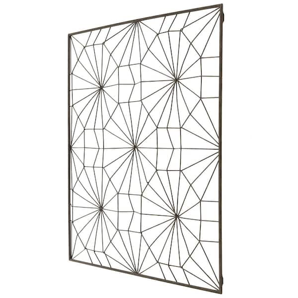 Aspire Home Accents Kieve Metal Glossy Black Modern Wall Decor 7258 The Home Depot