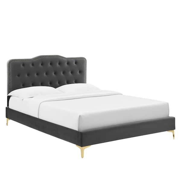MODWAY Amber in Charcoal Black Frame Full Platform Bed