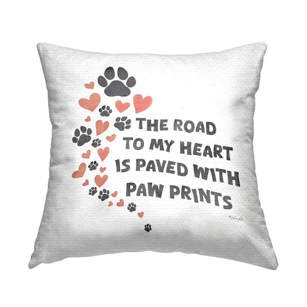 Stupell Industries Road To My Heart Outdoor Printed Throw Pillow by Lauren Rader