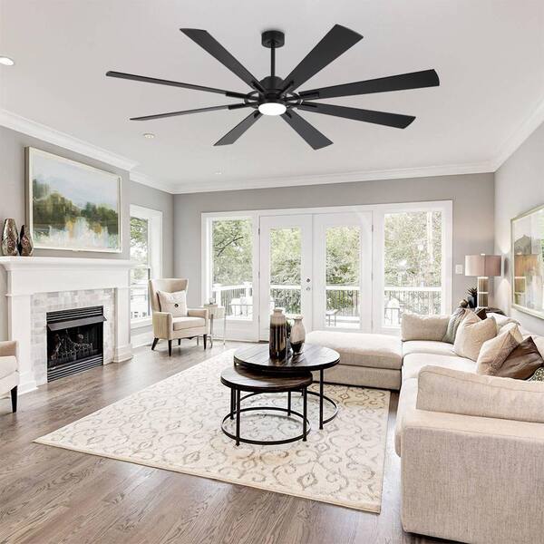 FANCL まとめ売り MLiAN 72 in. Indoor Black Standard Ceiling Fan with Integrated LED