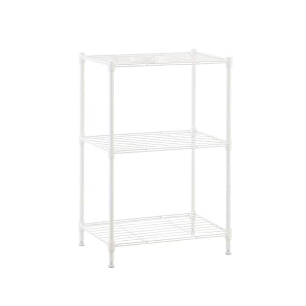 HDX Ivory 3-Tier Metal Wire Shelving Unit (23 in. W x 30 in. H x