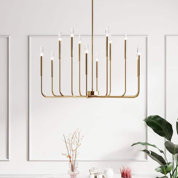 Maxax Boise 40 in. 12-Light Brass Candlestick Transitional