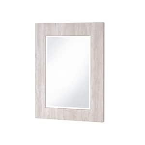 Medium Rectangle White Beveled Glass Contemporary Mirror (31.5 in. H x 23.75 in. W)