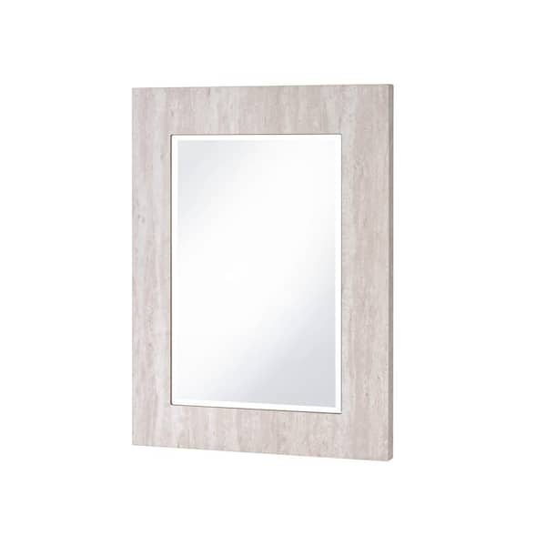 Furniture Of America Medium Rectangle White Beveled Glass Contemporary Mirror 31 5 In H X 23 75 W Idf Ac528 Furniture Of America Medium Rectangle, Beveled Round Mirror By Artminds
