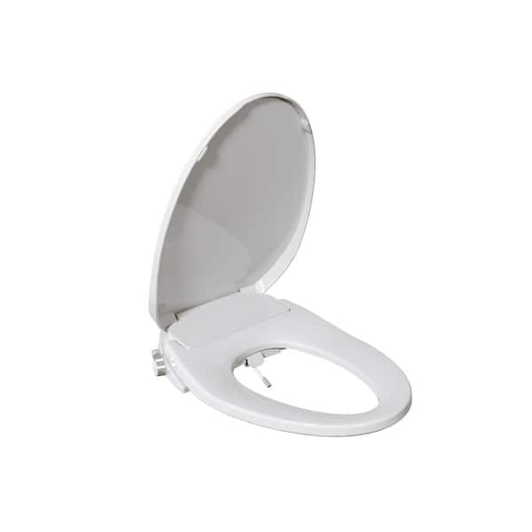 HOROW Heated Elongated Electric Bidet Seat in White, with Heated Water Dryer, Stainless Nozzle and Night Light