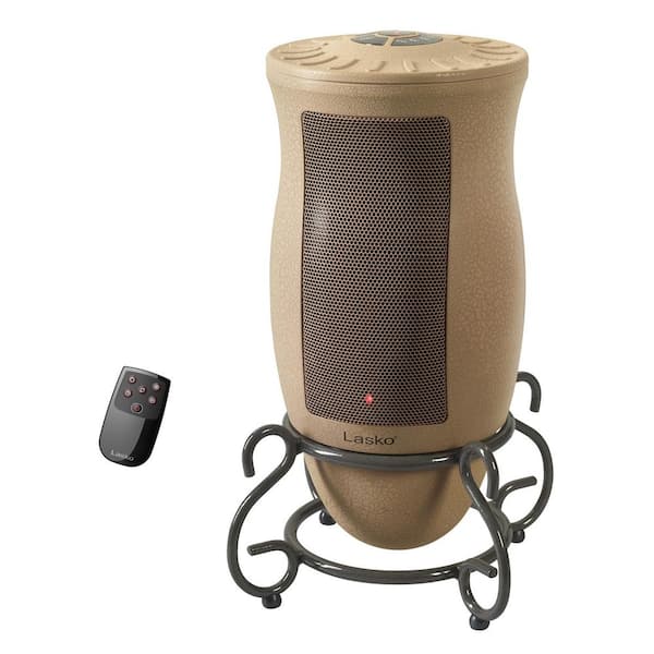 Designer Series 1500W 16 in. Beige Electric Tower Ceramic Space Heater with Timer, Thermostat, and Remote Control