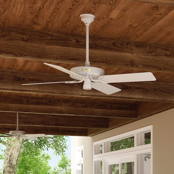 Hunter Original 52 in. Indoor/Outdoor White Ceiling Fan For Patios or Bedrooms