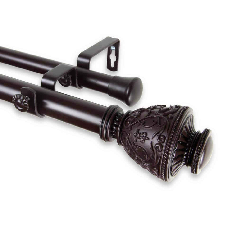 Rod Desyne Veda 160 In 240 In Adjustable 1 In Dia Double Curtain   Rod Desyne Double Curtain Rods 100 09 1606 D 64 1000 