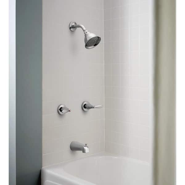 2 Handle 1 Spray Tub And Shower Faucet, Two Handle Bathtub Faucet