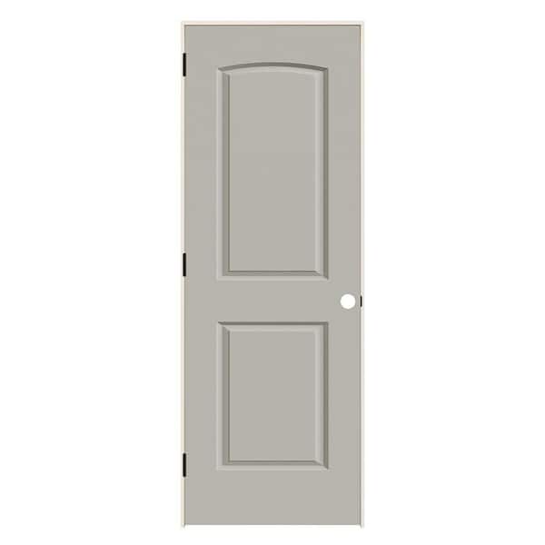 28 in. x 80 in. Caiman 2 Panel Right-Hand Hollow Core Vanilla Paint Molded Composite Single Prehung Interior Door