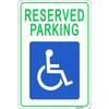 12 in. x 8 in. Plastic Disable Handicapped Parking Sign