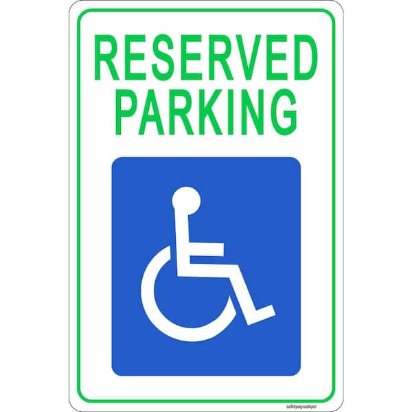 Reserved Parking Sign 8" x  8" 