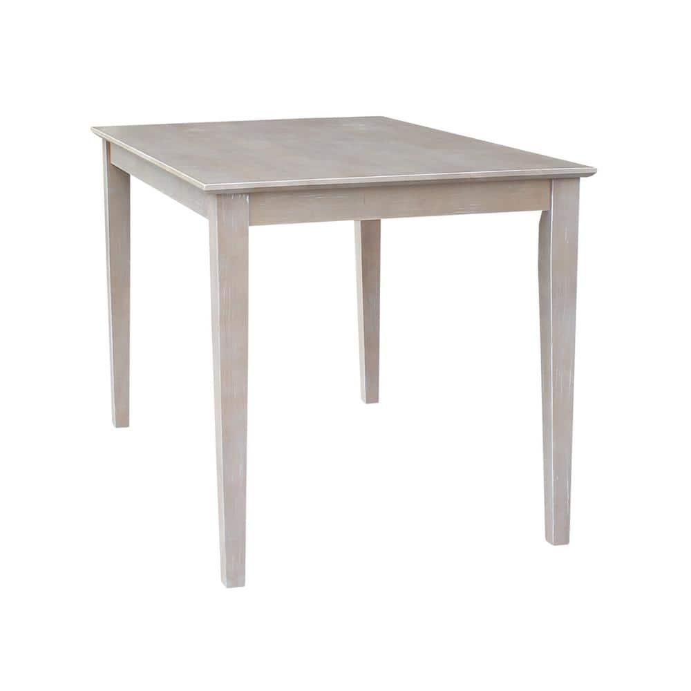 Solid Wood 30"X 48" Dining Table Washed Gray Taupe - International Concepts