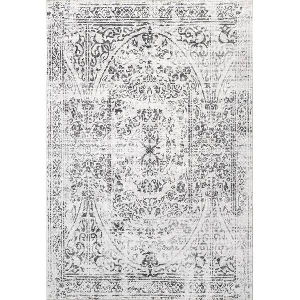 nuLOOM Bess Persian Ivory 4 ft. x 6 ft. Vintage Machine Washable Area Rug