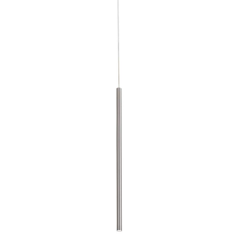 Sleek Satin Nickel 14" LED Pendant Light - Indoor/Outdoor