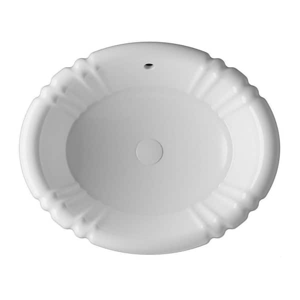 Lotus 19-4/5 in. Drop-in Vitreous China Bathroom Sink in White With Overflow