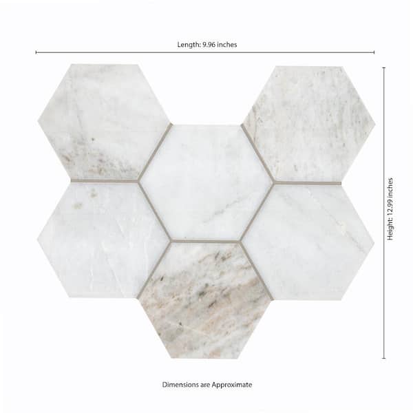 Emser WINTER FROST Winter Frost Natural Stone Marble Border Tile (11-in x 13-in)