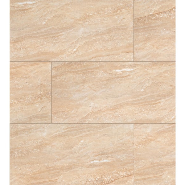 MSI Aria Oro 24 in. x 48 in. Polished Porcelain Stone Look Floor and Wall Tile (27 Cases/ 432 sq. ft. /Pallet)