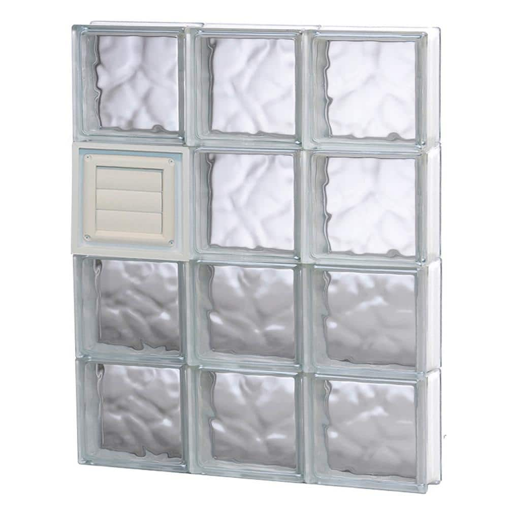 Clearly Secure 23.25 in. x 31 in. x 3.125 in. Frameless Wave Pattern ...