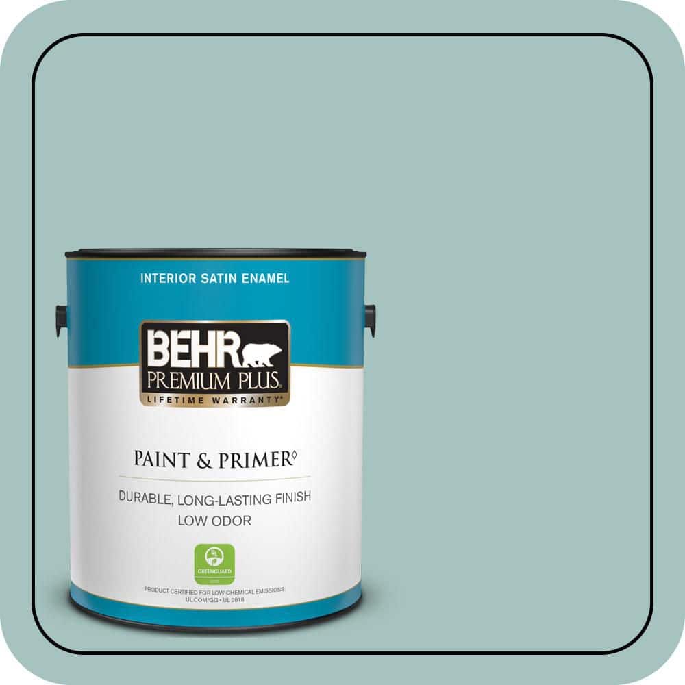 1 gal. #T17-08 Polished Aqua Satin Enamel Low Odor Interior Paint & Primer price history on PriceWatchPro