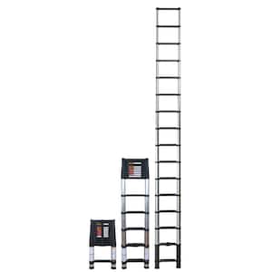 15.5 ft. Telescoping Aluminum Extension Ladder (19.5 Reach Height), 300 lbs. Load Capacity ANSI Type IA Duty Rating