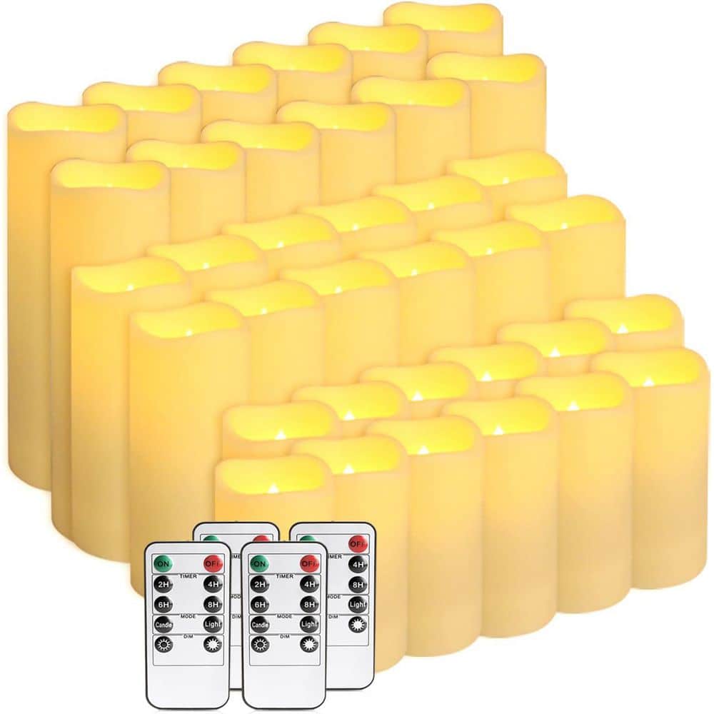 【らいと様用】LED Candle 36点セット（3サイズ×12セット) 36 Pack LED Flameless Candles with Remote Control (3 Sizes) White
