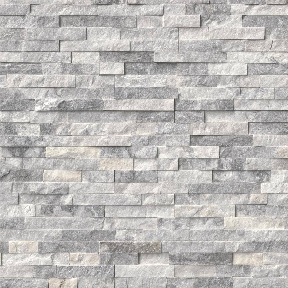 Alaska Gray Mini Ledger Panel 4.5 in. x 16 in. Splitface Marble Wall Tile (5 sq. ft. /Case) price history on PriceWatchPro