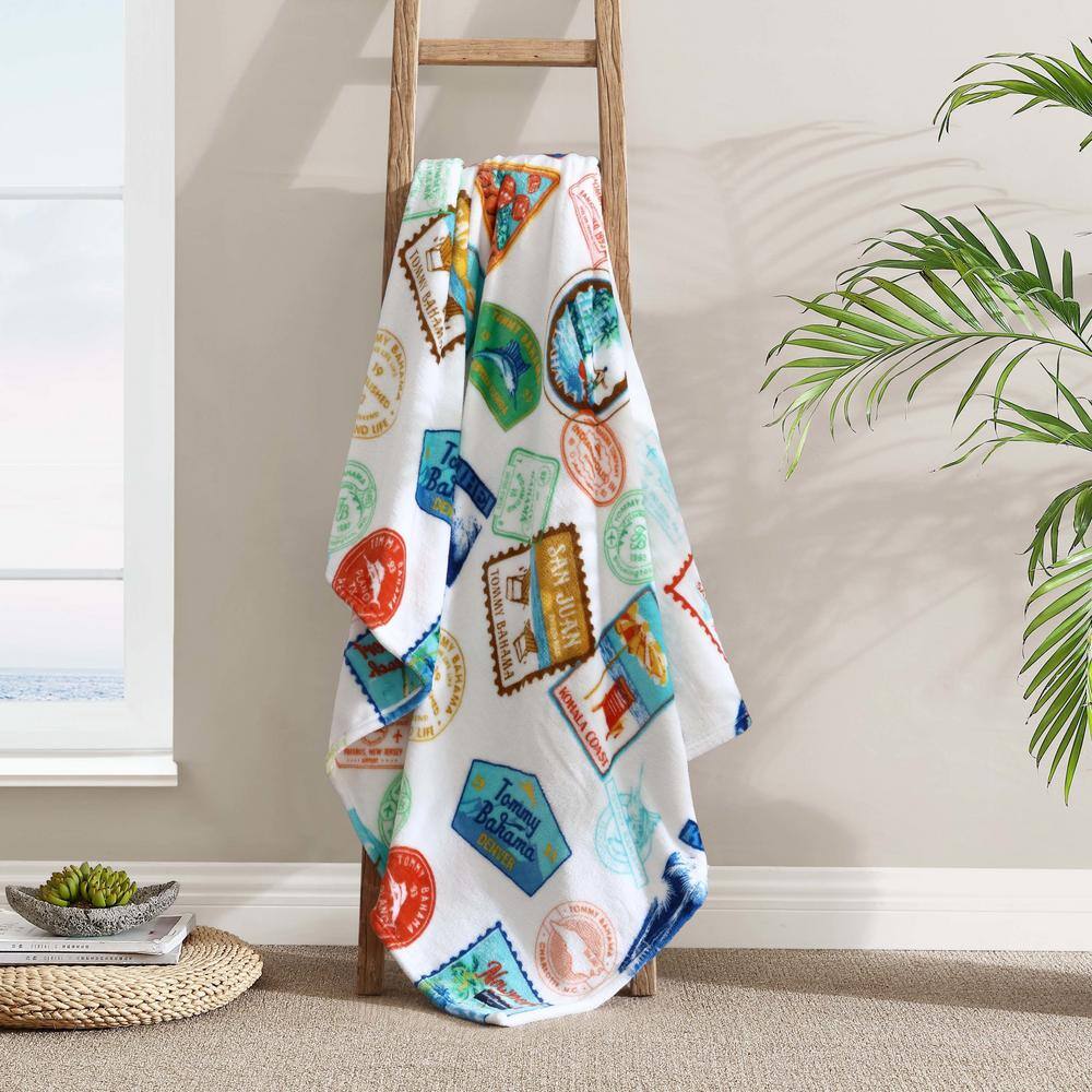 Bahama Express Blue Ultra Soft Plush Fleece Throw Blanket