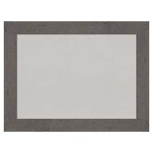 Rustic Plank Grey Framed Grey Corkboard 33 in. x 25 in. Bulletin Board Memo Board