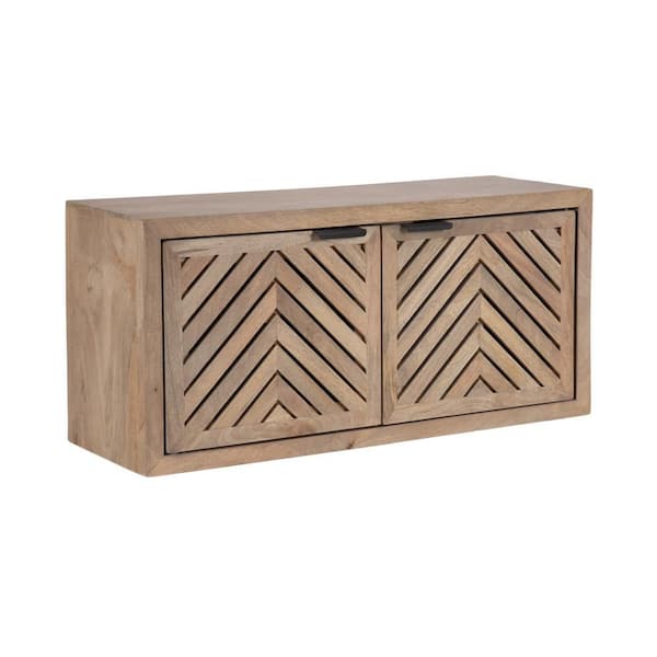 Mezzeta 30 in. W x 10 in. D Natural Wood Decorative Wall Shelf