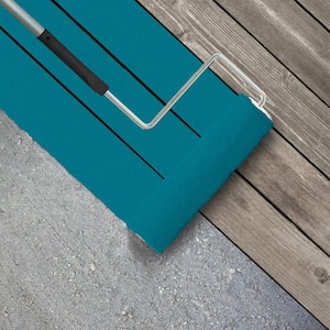 1 gal. #P480-6 Aruba Blue Textured Low-Lustre Enamel Interior/Exterior Porch and Patio Anti-Slip Floor Paint