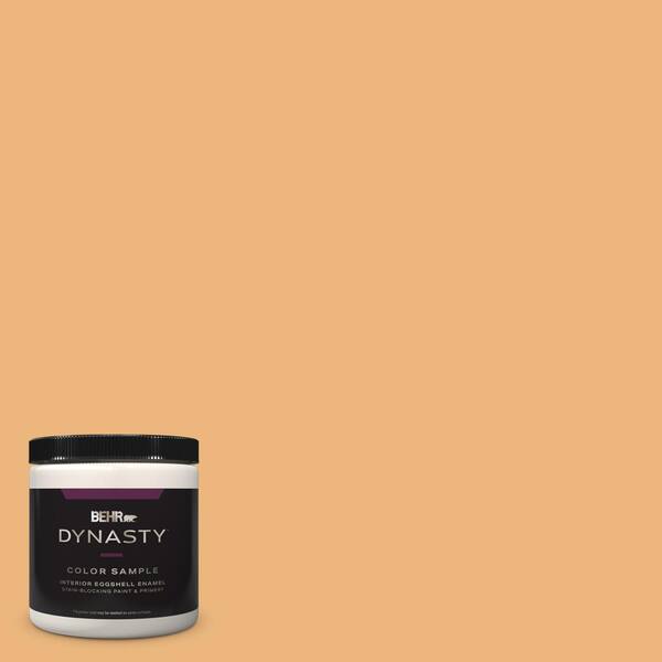 BEHR DYNASTY 8 oz. #ICC-100 Eastern Amber Eggshell Enamel Stain-Blocking Interior Paint & Primer Sample