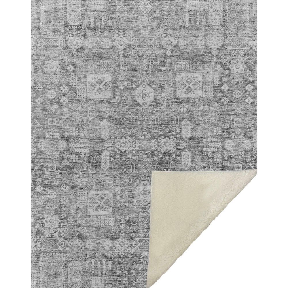 Premium Machine Washable ASB637 Gray 50 in. x 70 in. Sherpa Throw Blanket price history on PriceWatchPro