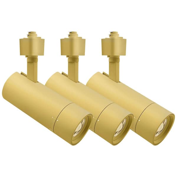 2.5 in. Zoomable LED Track Light, 5CCT, CRI90, 15W, 1050LM, Dimmable, 358° + 90° Tilt & 20°-50° Beam, ETL, Brass 3 Pack