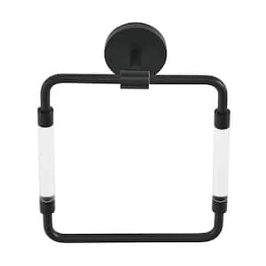 Verre Wall Mounted Towel Ring in Acrylic Matte Black