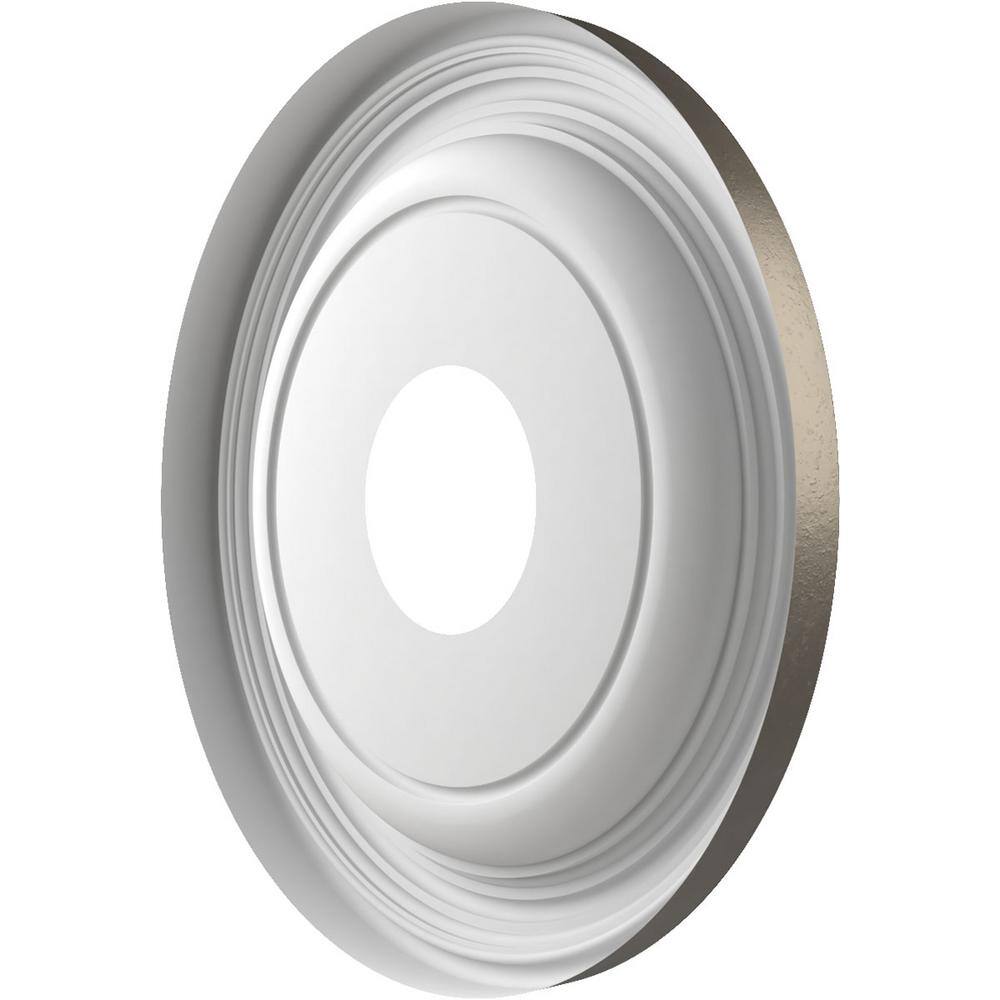 13" Aged Metallic Weathered Steel Traditional PVC Ceiling Medallion
