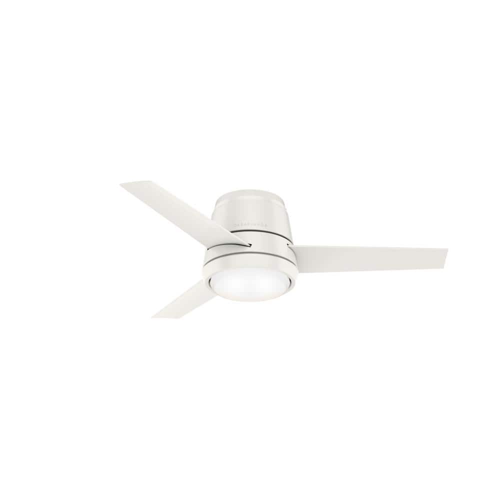 Fresh White 44" Low Profile 3-Blade Ceiling Fan with LED Light