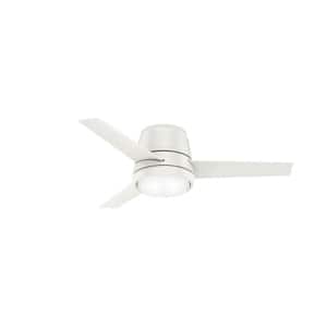 Commodus 44 in. Integrated LED Indoor Fresh White Ceiling Fan with Light and Remote Control