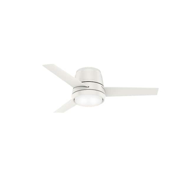 Casablanca Commodus 44 in. Integrated LED Indoor Fresh White Ceiling Fan with Light and Remote Control