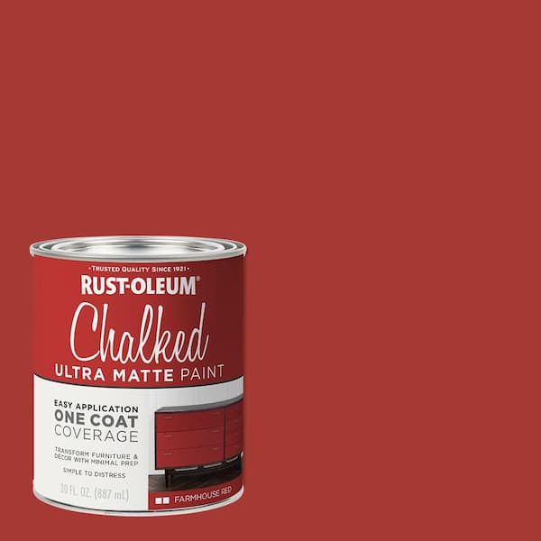 Rust-Oleum 30 oz. Chalked Farmhouse Red Ultra Matte Interior Paint (2 Pack)