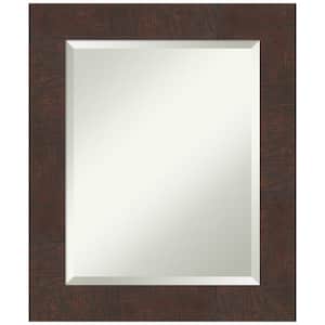 Wildwood Brown 21 in. H x 25 in. W Framed Wall Mirror