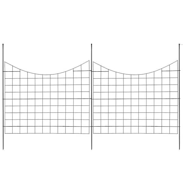 ESILOO 5-Pack Carbon Steel Garden Fence, 36.6 in. H x 29. 5 in. L ,Crafted from High-Quality Carbon Steel
