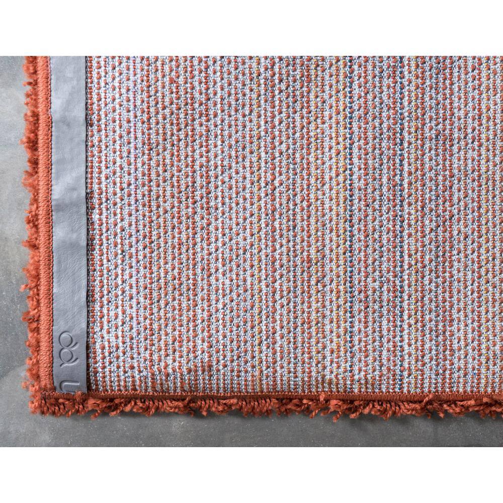 Rectangular 8' x 10' Red Synthetic Shag Area Rug