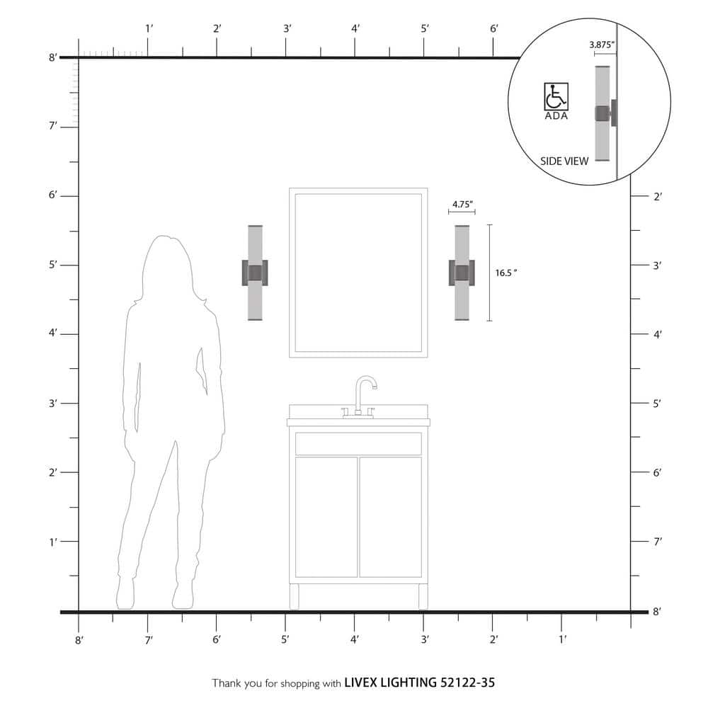 Polished Nickel 2-Light Vanity with Satin Opal Glass