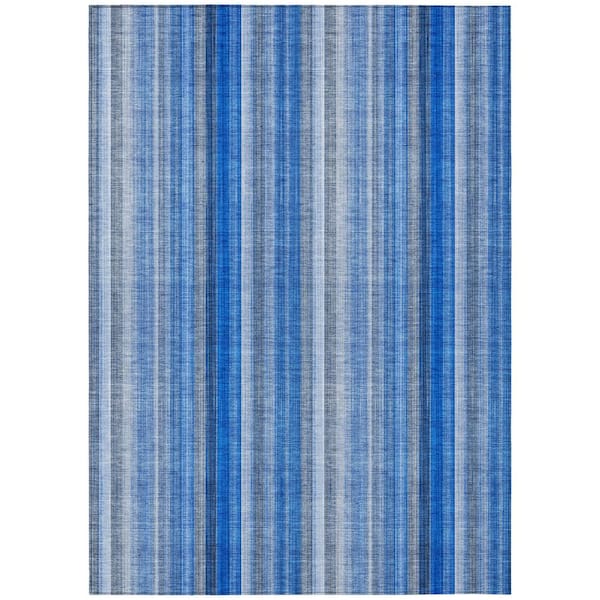Addison Rugs Chantille ACN543 Blue 8 ft. x 10 ft. Machine Washable Indoor/Outdoor Geometric Area Rug