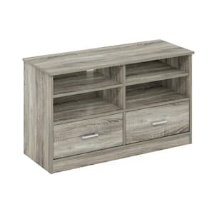 Jensen 39.4 in. French Oak TV Stand with 2 Storage Drawers Fits TV's up to 43 in. with Cable Management
