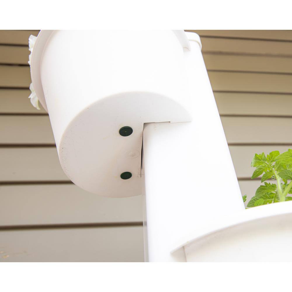 Sagano Snow White Vertical Indoor/Outdoor Planter with Drainage Holes