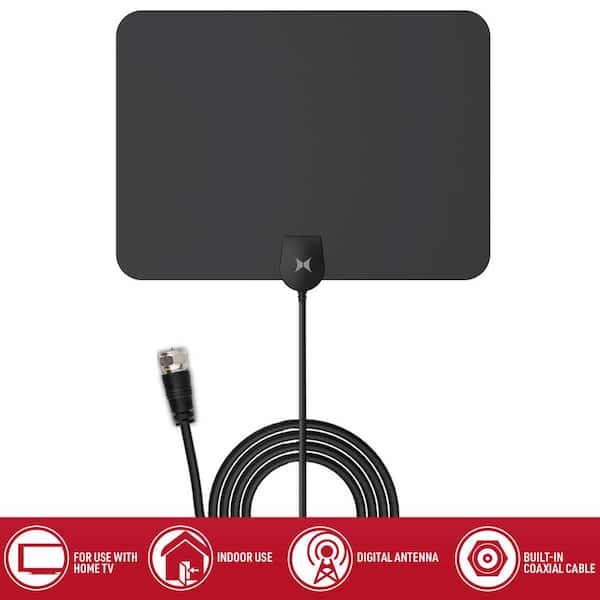 HD TV Antenna 65Miles Range Compatible 4K 1080P Free TV Channels Powerful Detachable Amplifier Signal Booster,Longer Coax Cable 