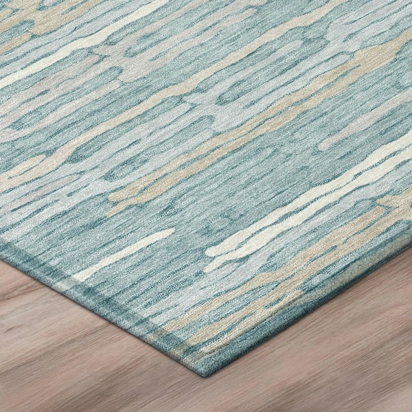 Chantille Machine Washable Indoor/Outdoor Abstract ACN3114 Sky 10 ft. x 14 ft. Area Rug