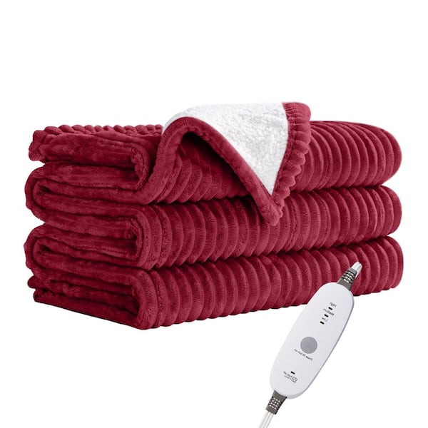 JEAREY Electric Heated Blanket Red